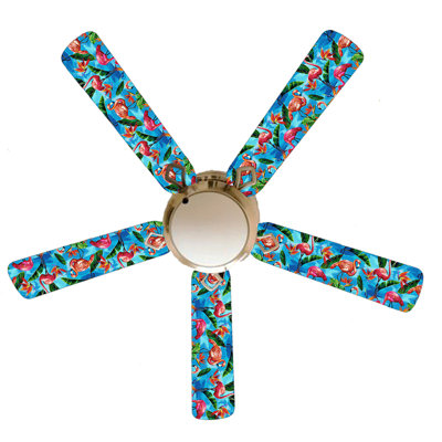 Ventilateur de plafond encastré à 5 pales de 52 po avec chaîne de traction et ensemble d'éclairage inclus
