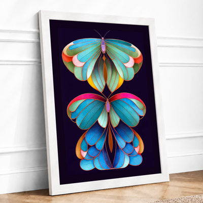 Jewelled Butterflies Geometric - Print