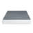Queen Mattress Foundation 1Pc Black Metal Frame With Textured Fabric Cover-1857304372