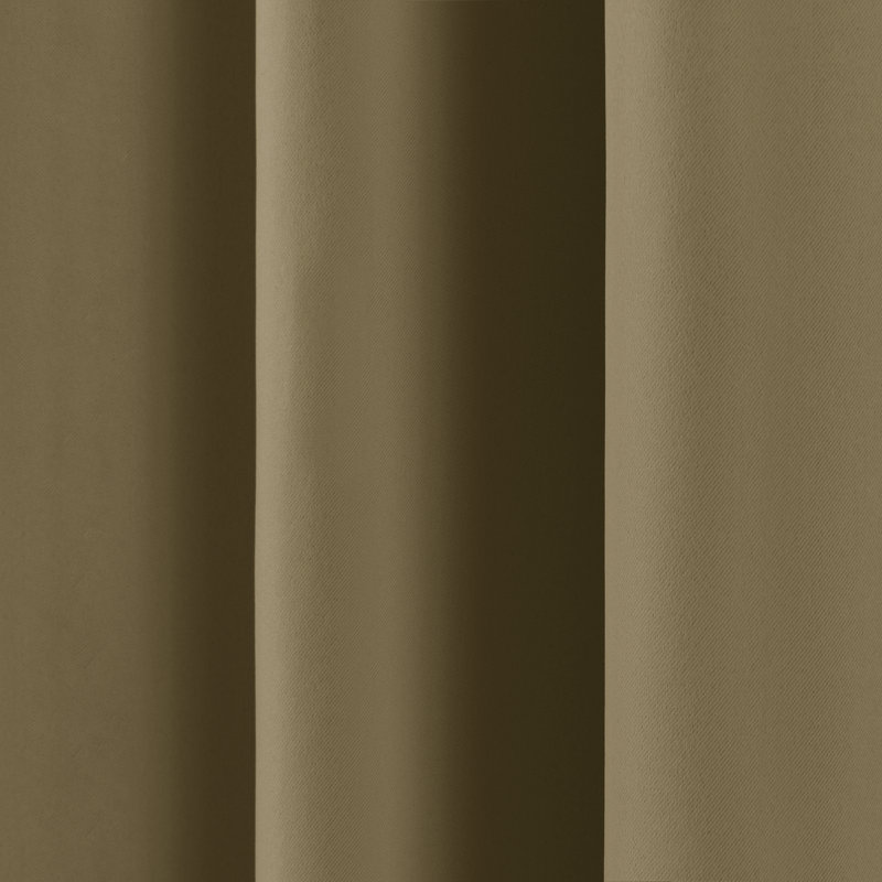 Alysheeya Polyester Blackout Single Curtain Panel, 52" W x 63" L, Olive