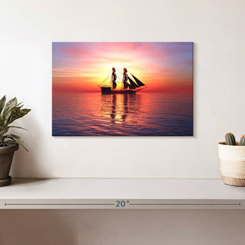 Silhouette de bateau Mehar, H 8 po x l 12 po