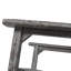 Chaise berçante de patio en bois avec assise large et dossier haut-1280313366