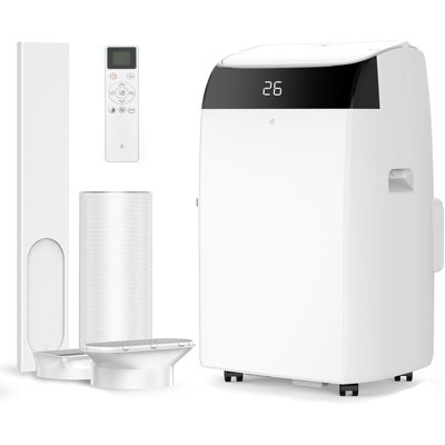 12000 BTU Portable Air Conditioner with Heater – 4-in-1 Cooling, Heating, Dehumidifier & Fan – 3 Speeds, Digital Display – Energy Efficient Mobile AC for Rooms up to 550 Sq.Ft – Fits Home & Office