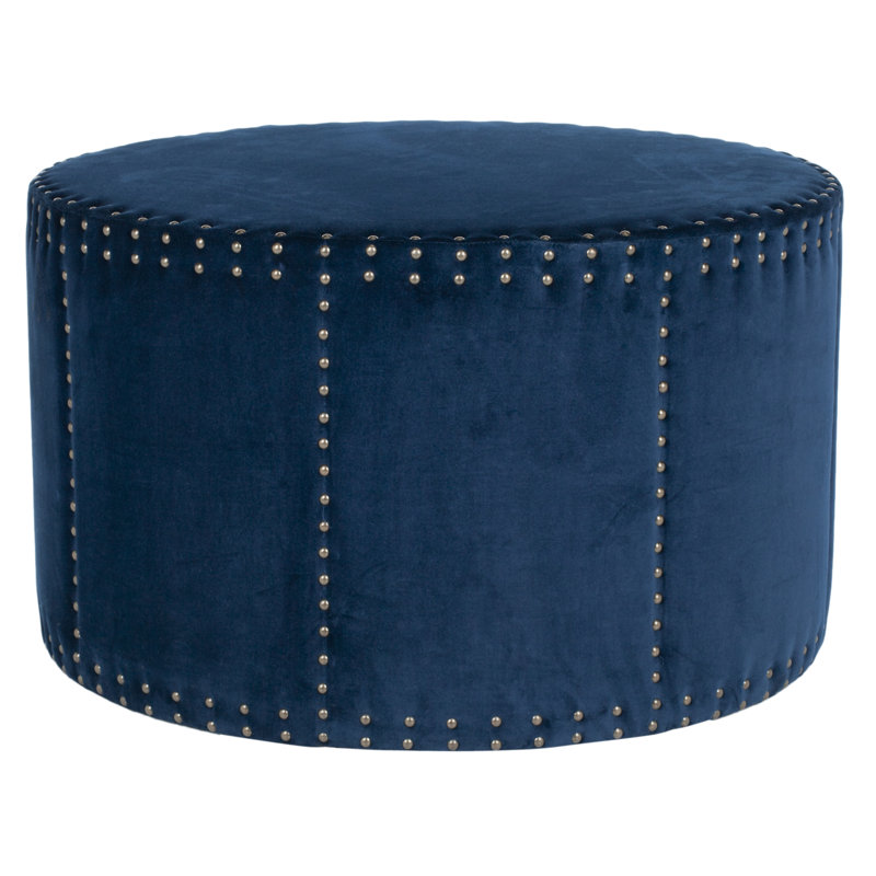 Upholstered Ottoman, Navy