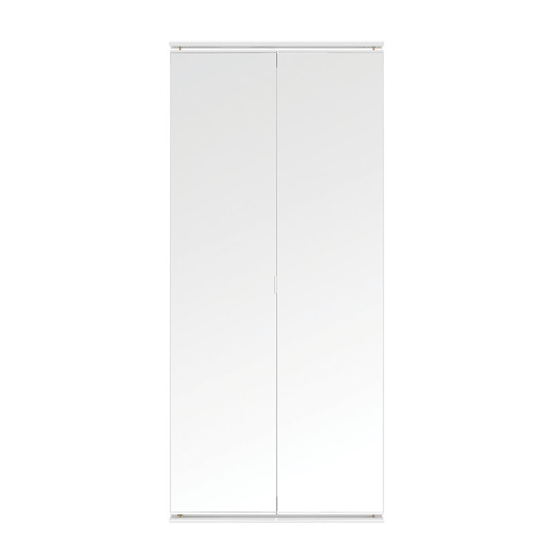 Porte pliante en miroir sans cadre, 36 po x 80,5 po
