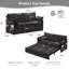 Causeuse 2 en 1 en chenille - Canapé-lit escamotable avec ports USB-C, capacité de 800 lb, conception peu encombrante pour les appartements-138526544