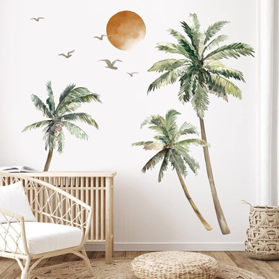 Autocollants muraux palmier Wondever Boho