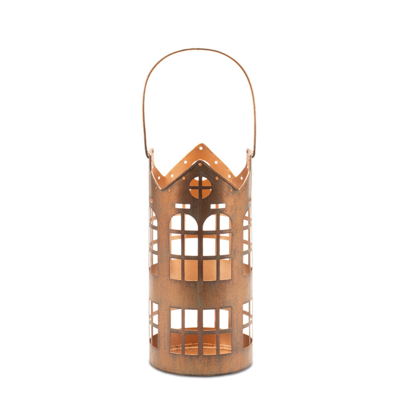 Lanterne de maison en métal perforé