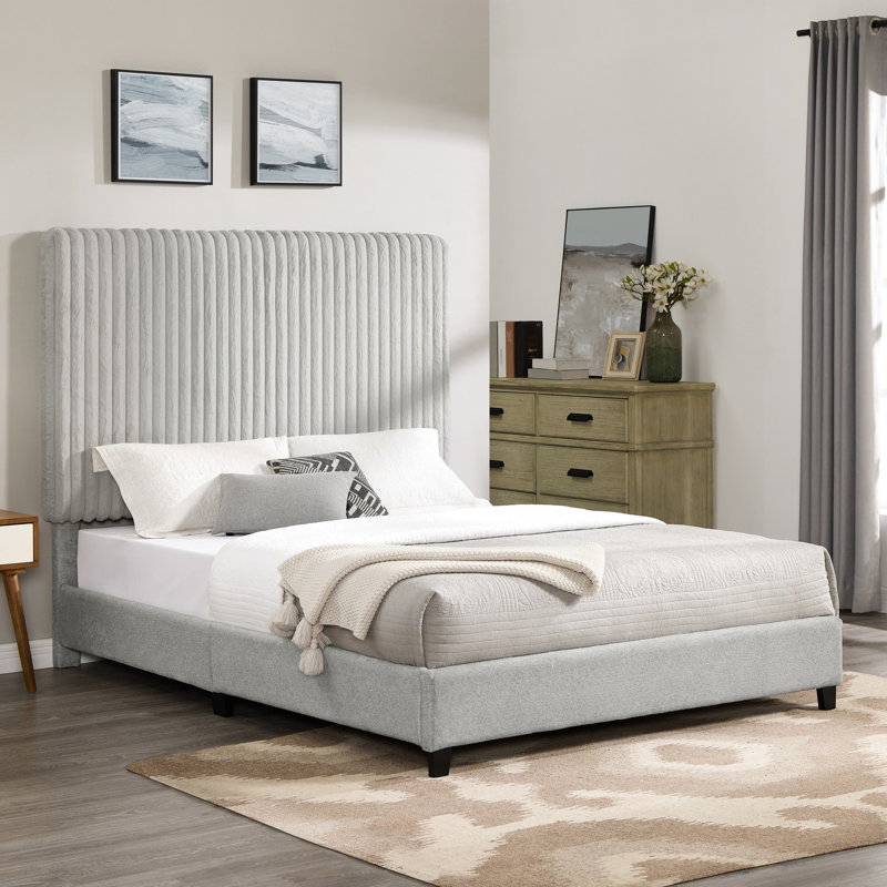 Grand lit transitionnel gris pierre - Revêtement pour la durabilité