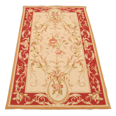 Fruge Oriental Hand Knotted Area Rug