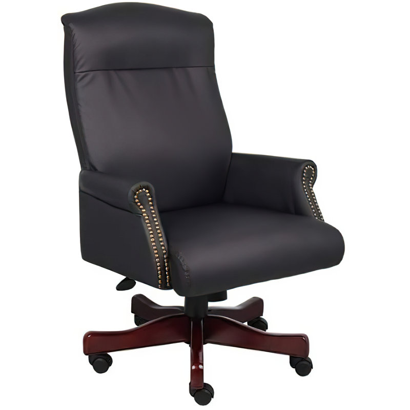 Fauteuil président en cuir véritable