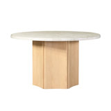 Qwin Round Dining Table, Marble Top