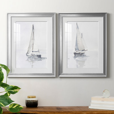 Misty Harbor I, reproduction encadrée de qualité supérieure - prête à être accrochée