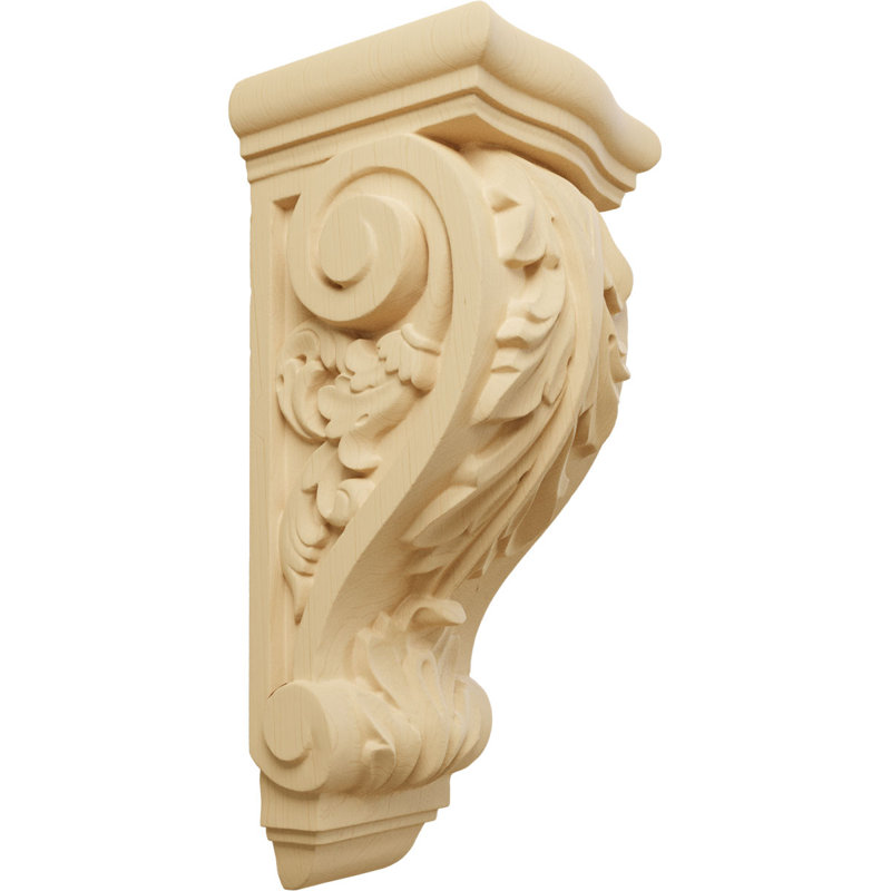 Grand corbeau Farmingdale Acanthus de l 8 po x P 6 1/2 po x H 15 po (paquet de 4), 5,25 po x 12 po x 4,75 po, Aulne