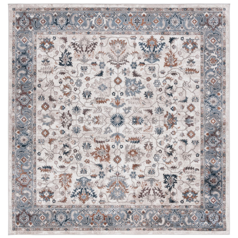 Bayside Performance Machine Washable Oriental Rug, Square 6'7"