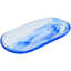Plat en verre bleu / transparent