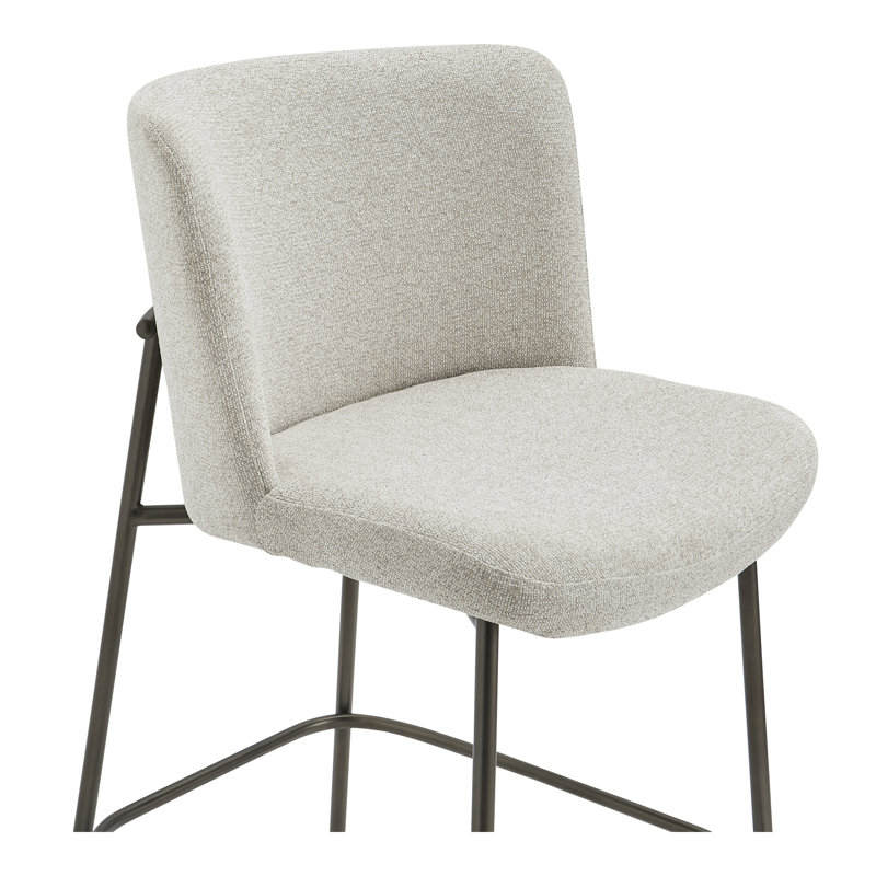 Early Upholstered Stool, Beige Polyester, Counter Stool (26.4" Seat Height)