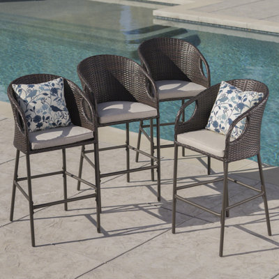 Tabouret de bar avec coussin Spaeth