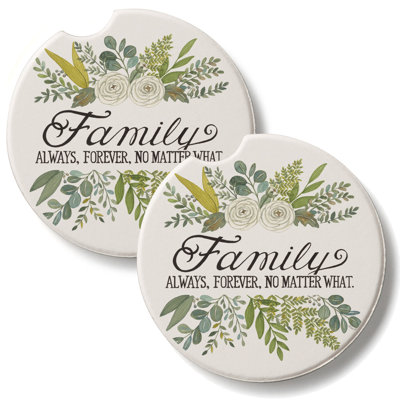 Ensemble de 2 sous-verres en pierre Family Family
