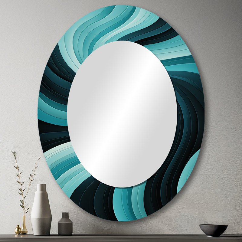 Miroir mural Turquoise, 43 po x 33 po