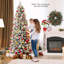 Arbre de Noël enneigé The Holiday Aisle® avec aiguilles de pin 680 branches et 200 lumières DEL-1601805766