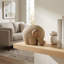 Sculpture d'éléphant naturel avec décor en bois pour le salon ou la maison - Statue d'objet décoratif pour décorations de table - 9 po, brun clair et brun