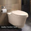 Siège de toilette allongé à fermeture lente avec charnières réglables et retrait facile en bois moulé, taille standard-52989294