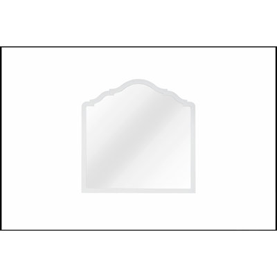 Arched Frame Small Teen Mirror With Soft Cement Finish,  For Compact Spaces And Modern Decor.