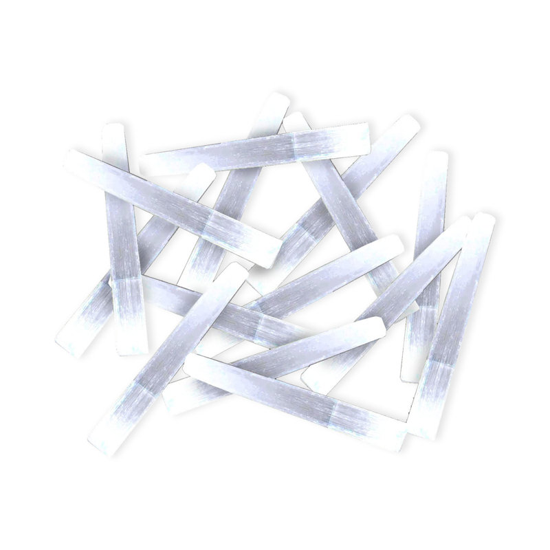 Polished White Selenite Crystal Sticks Set for Healing and Decoration