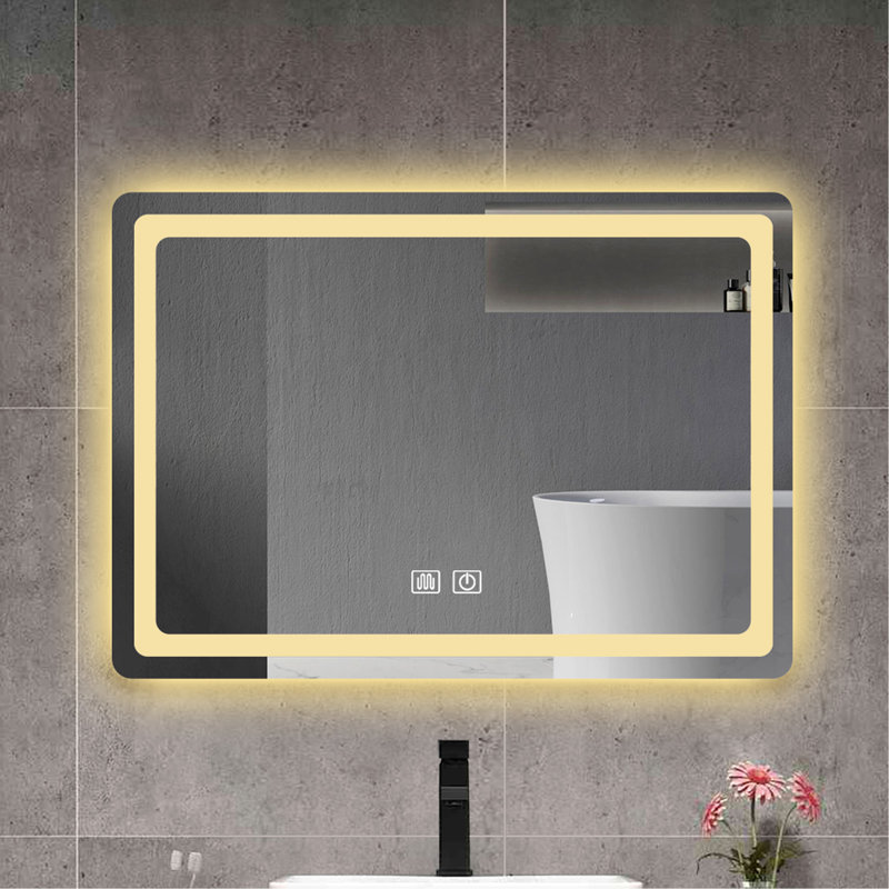 Advanced LED Bathroom Vanity Mirror With Multiple Practical Features For Ideal Bathroom Experience, 19.69" x 27.56"