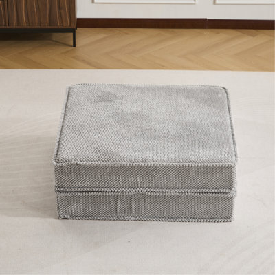Compression Mahjong Sofa,Convertible Floor Sofa Bed, DIY Boneless Modular Sectional Sofa,No Assembly Required, Circle Fleece Fabric,1 Ottoman