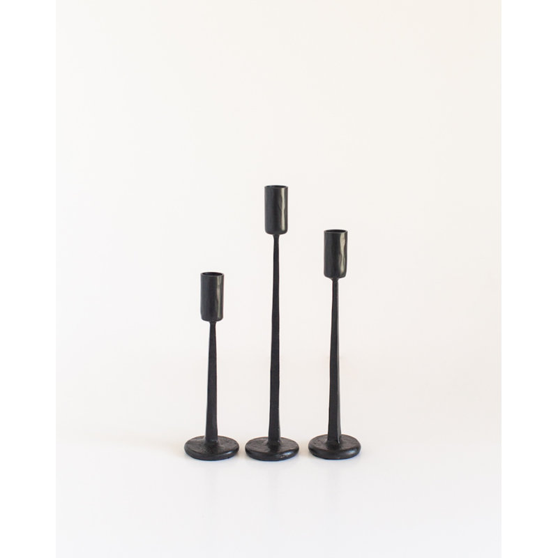 Dante Candlestickes Set of 3 -, Black
