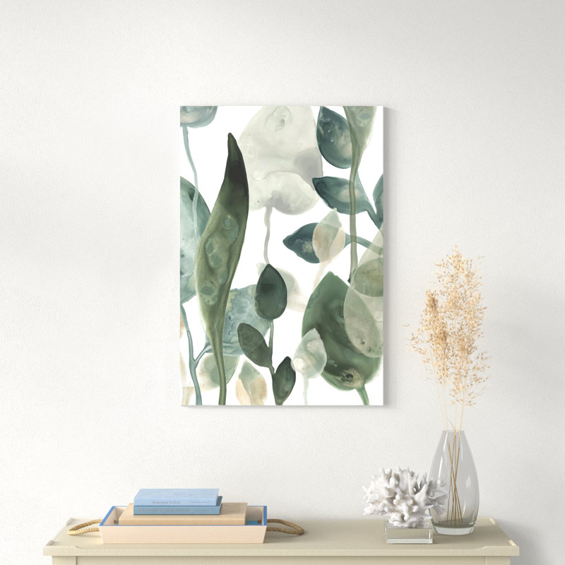 «Water Leaves III», reproduction d'art sur toile tendue, H 36 po x l 24 po x P 1 po