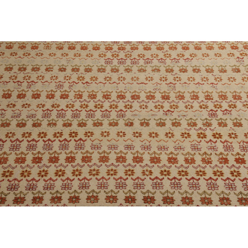 Distressed Homage Hand Knotted Wool Area Rug, Rectangle 12' x 15'