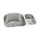 Lustertone 26.75" L x 20" W  Double Basin Undermount Kitchen Sink Kit