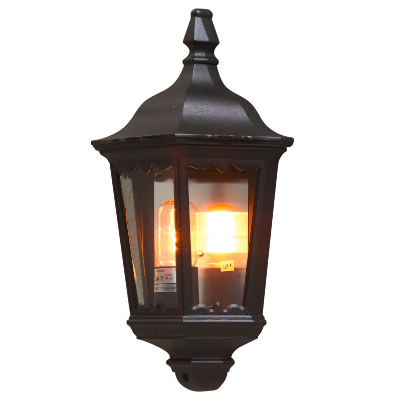 Firenze 49.5cm H Outdoor Wall Lantern, Motion Sensor, Black