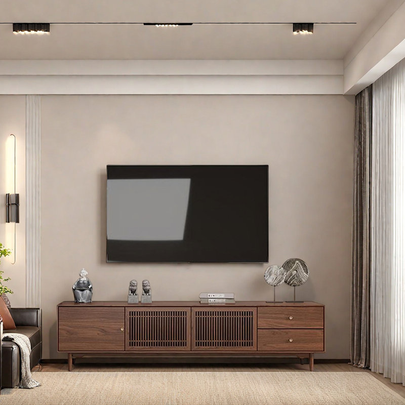 New Chinese-style solid wood TV cabinet, 19.68"H x 70.86"L x 17.71"W