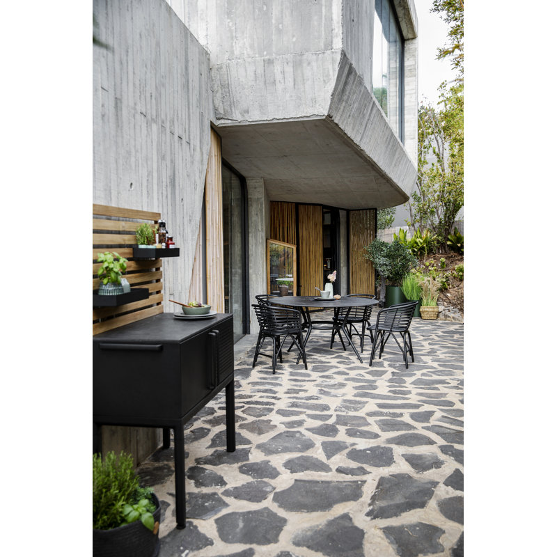 Drop Kitchen Module Single Included 2 Shelves - Lava Gray/Black