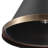 1-Light Matte Brass Pendant Lighting with Matte Black Shade