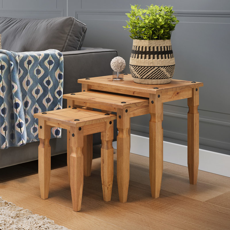 Bridewell 3 - Piece Solid Wood Living Room Table Set
