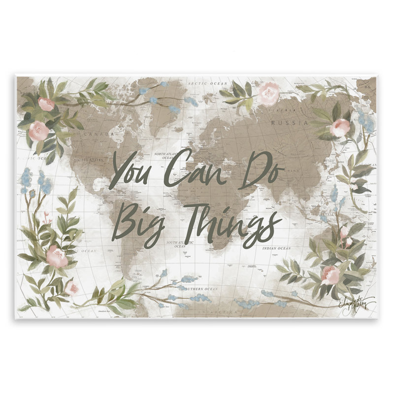 "Inspirational Floral Map" par Elizabeth Medley, H 10 po x l 15 po