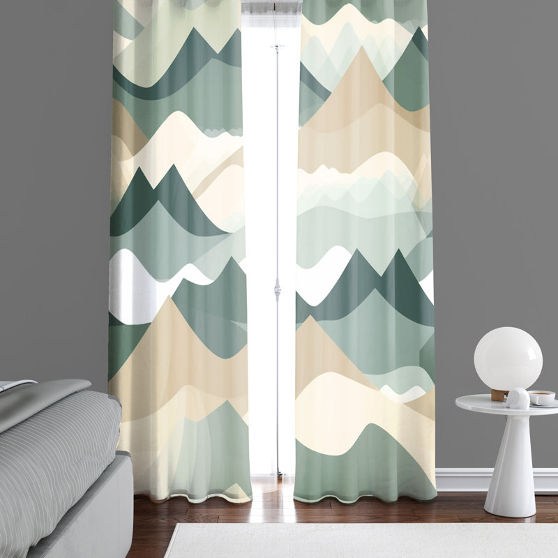 Paire de rideaux semi-transparents en polyester Beyard, L 20 po x L 82 po