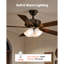 Ensemble de lumière de ventilateur de plafond, ensemble de lumière de ventilateur à quatre lumières 3000K 750lm avec chaîne de traction, luminaire de remplacement pour salon, chambre à coucher, décoration intérieure, abat-jour en verre blanc nuage nickel brossé, forme florale