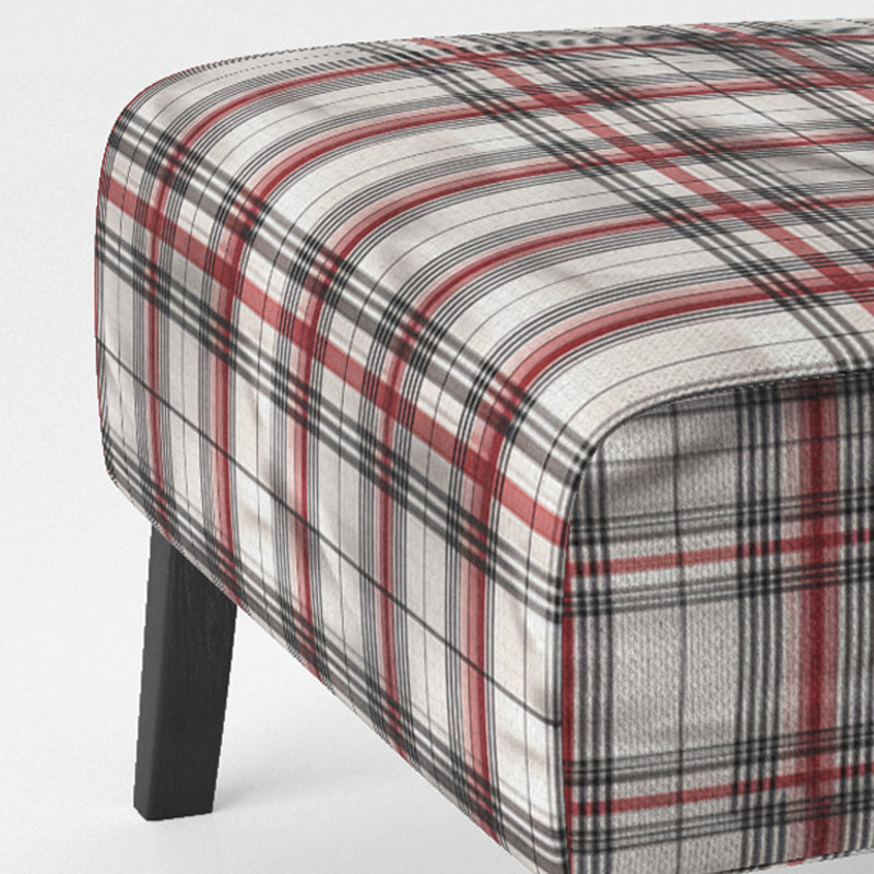 Fauteuil de chambre rembourré Rustic Farmhouse Plaid
