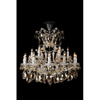 Lustre à 19 lumières de style bougie La Scala