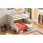 Lit simple superposé au-dessus de grand lit en bois avec échelle, blanc (ancien SKU: GX000446AAK)-1865303579