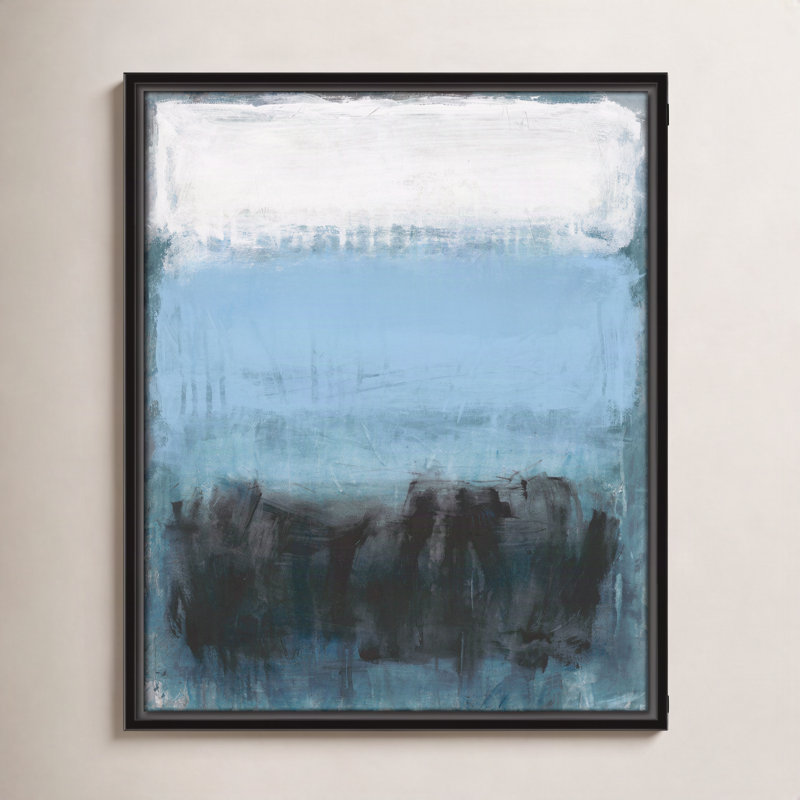 Arboles Coastal Nightfall by Filippo Ioco - Print, Black Framed Canvas, No Mat, 21.5" H x 17.5" W x 2" D