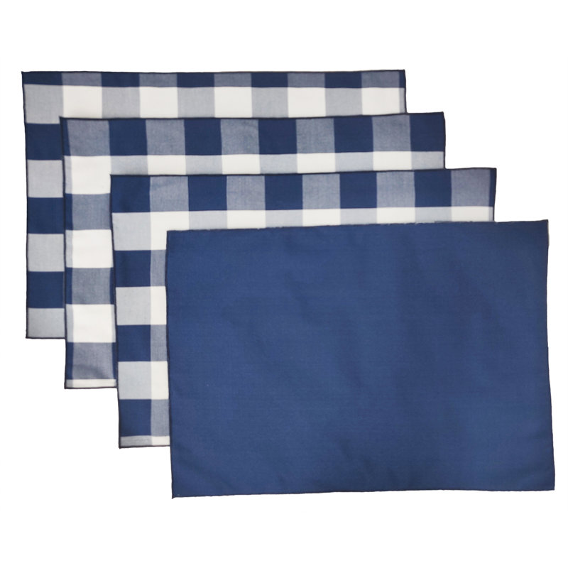 Napperon 20 "Kellman, Bleu marine/blanc