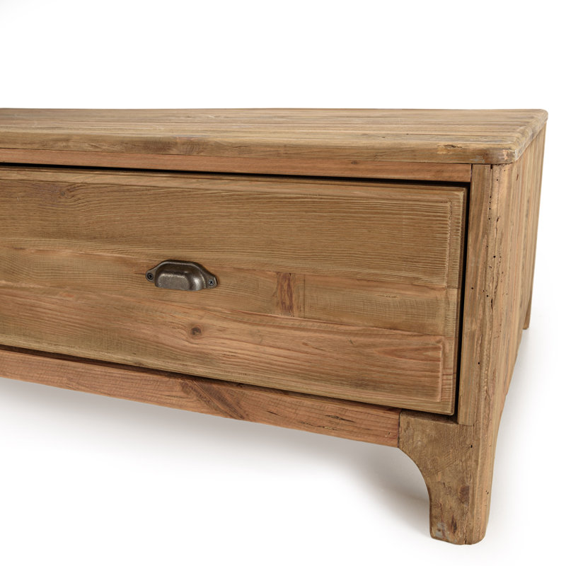 Frostburg Solid Wood Four Leg Coffee Table with Storage