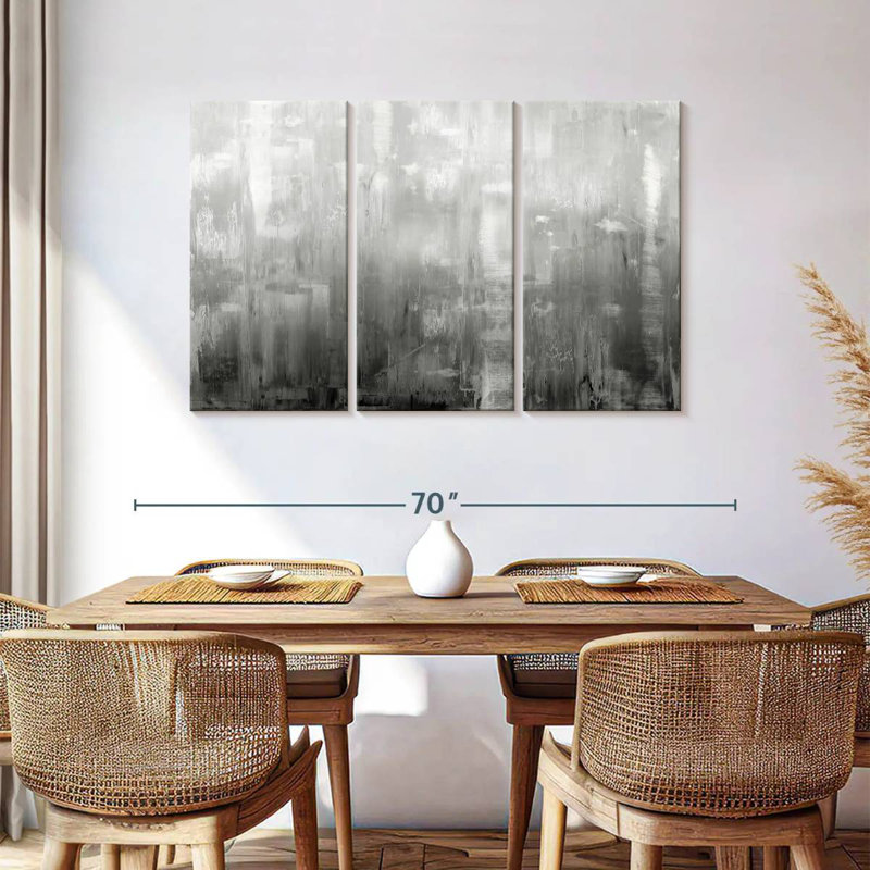 Avery Textural In Grey, 36" H x 57" W